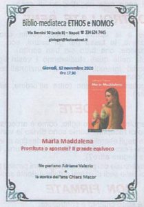 ADRIANA VALERIO – “Maria Maddalena” – Equivoci, storie, rappresentazioni