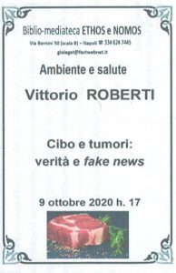 VITTORIO ROBERTI – Cibo e tumori: verità e fake news