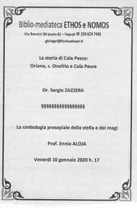 SERGIO ZAZZERA – La storia di Cola Pesce: Orione, s. Onofrio e Cola Pesce