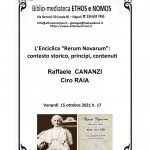 RAFFAELE CANANZI - CIRO RAIA: L'enciclica "Rerum novarum", contesto storico, principi, contenuti