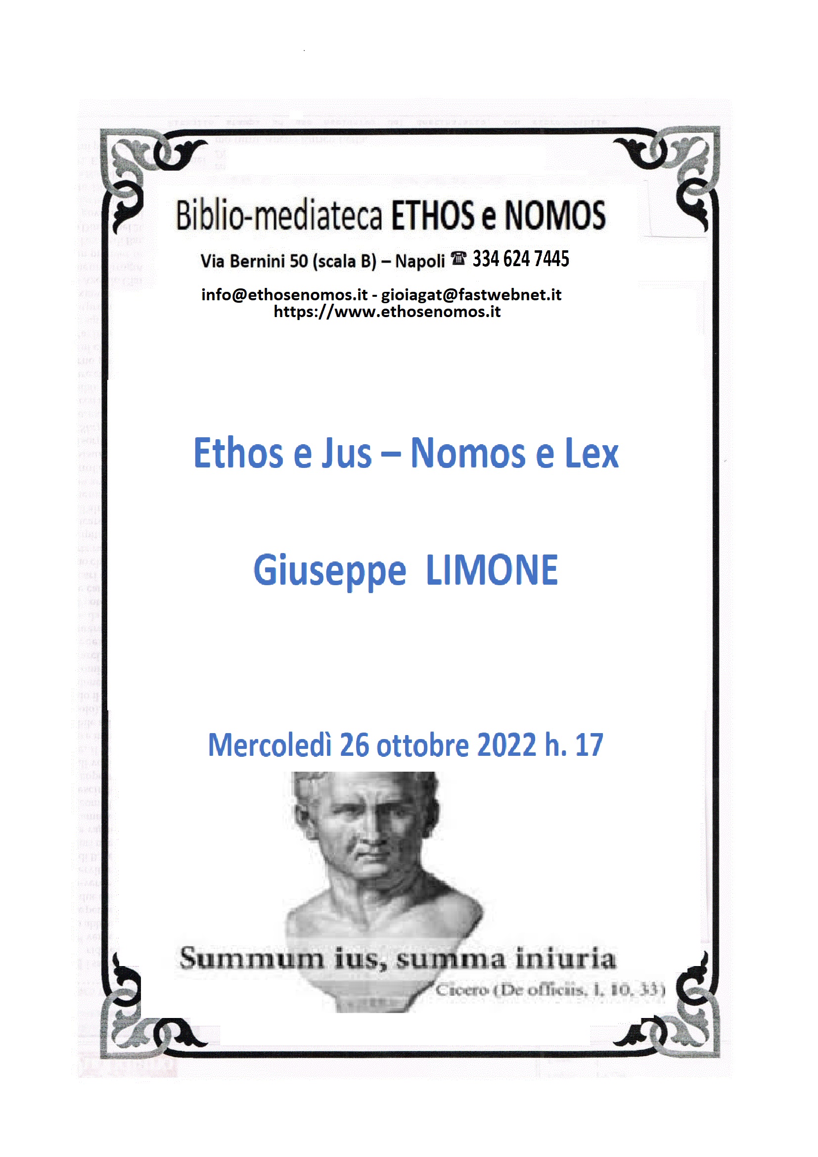Giuseppe LIMONE - Ethos e Jus - Nomos e Lex