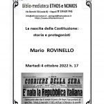 Mario ROVINELLO - La nascita della Costituzione: storia e protagonisti