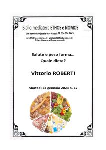 Vittorio ROBERTI – Salute e peso forma… quale dieta?