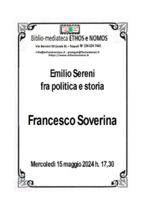 Francesco Soverina – Emilio Sereni fra politica e storia