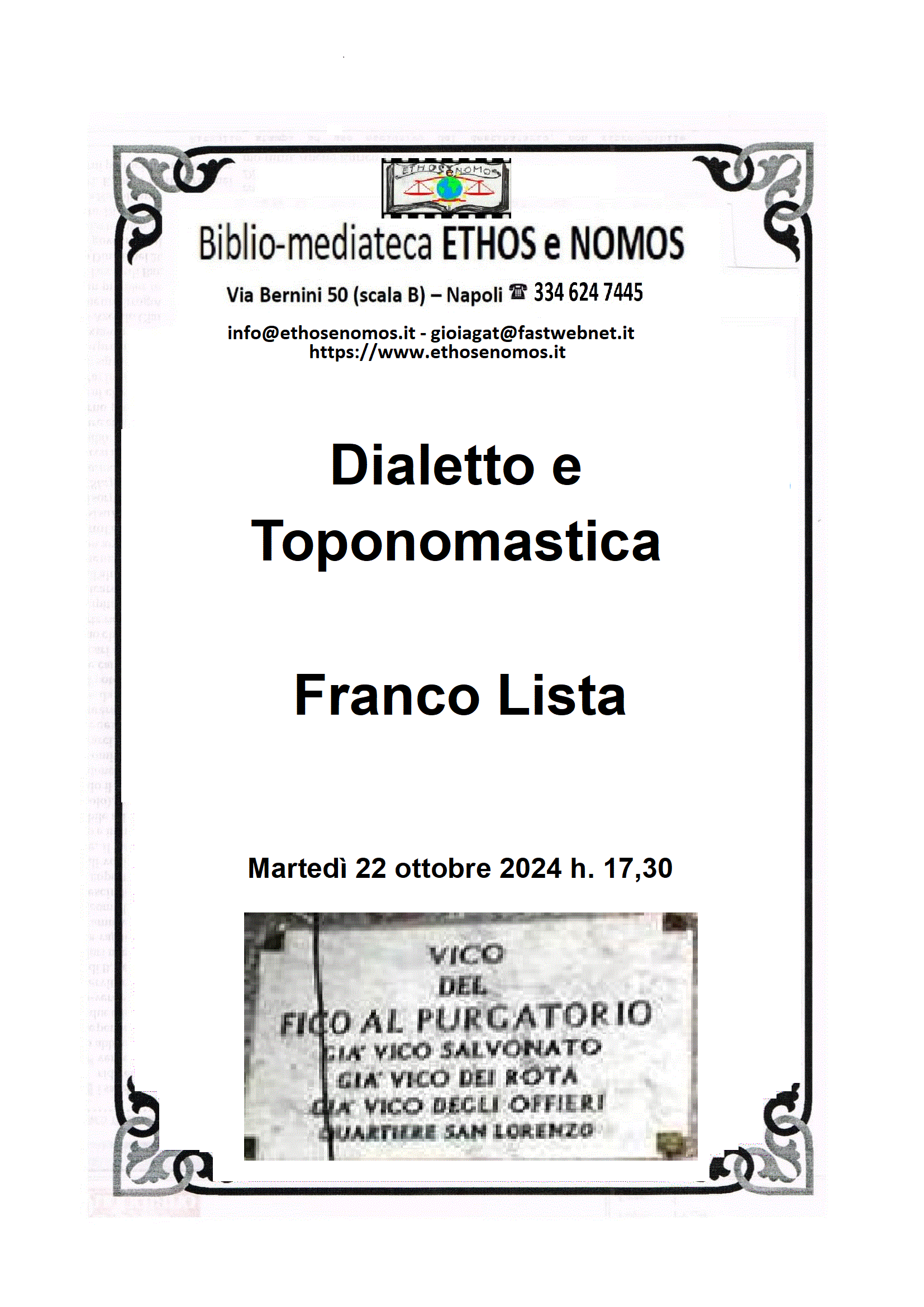 Franco Lista - Dialetto e toponomastica