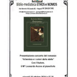 Presentazione-concerto del romanzo "Artemisia e i colori delle stelle" di Raffaele Messina. Con l'Autore il M° Leonardo Acone al pianoforte