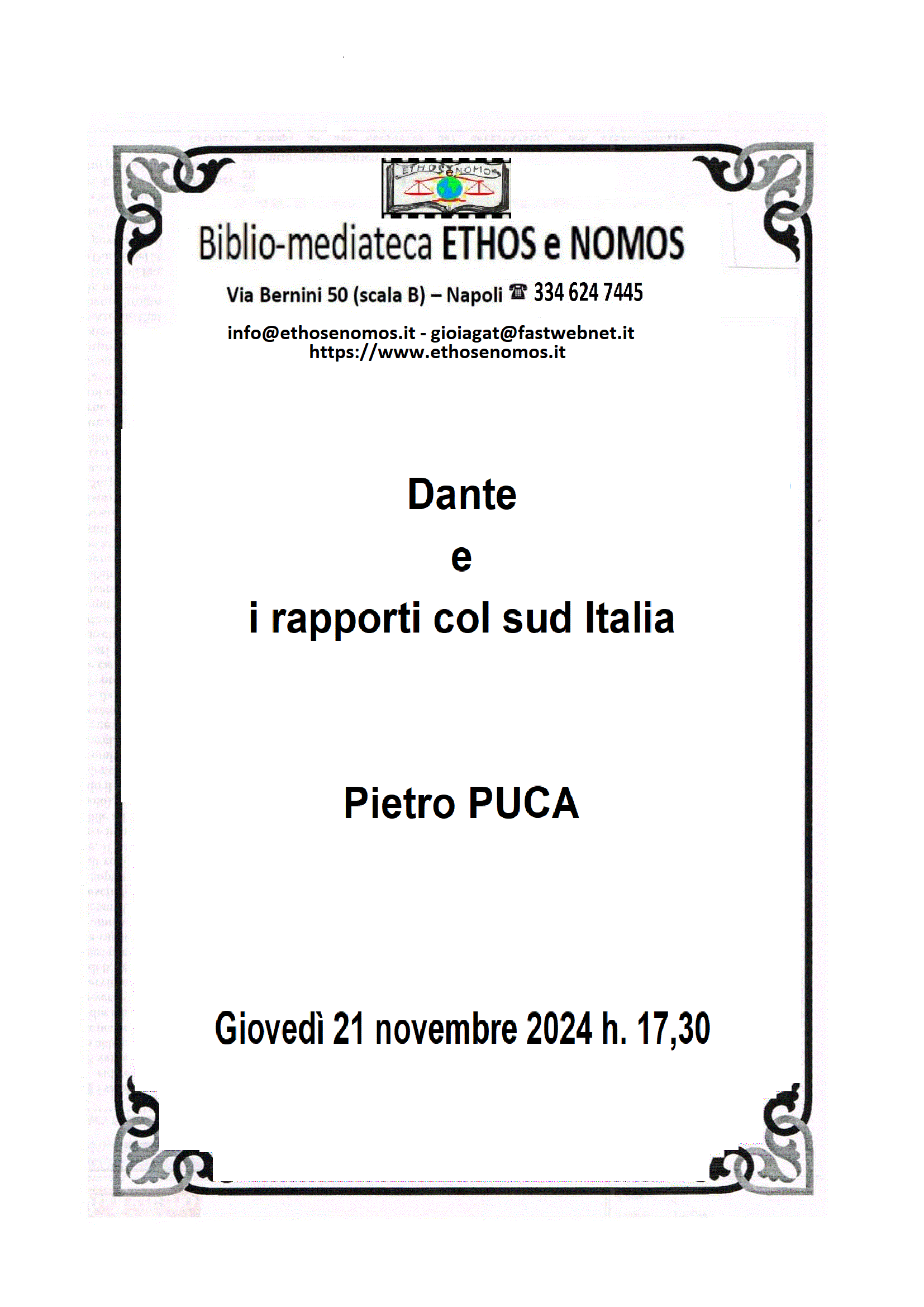 Pietro Puca - Dante e i rapporti col Sud Italia